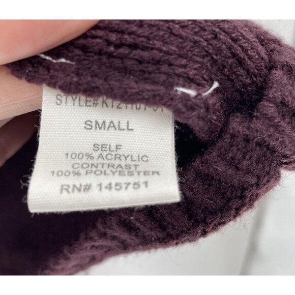 Market & Spruce Women’s Maroon Purple Split Back Knit Sweater Size Small - Picture 6 of 9